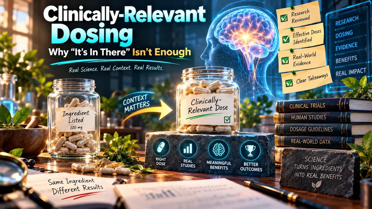 Clinically-Relevant Dosing: Why "It's In There" Isn't Enough: Why hidden doses can't pass this check