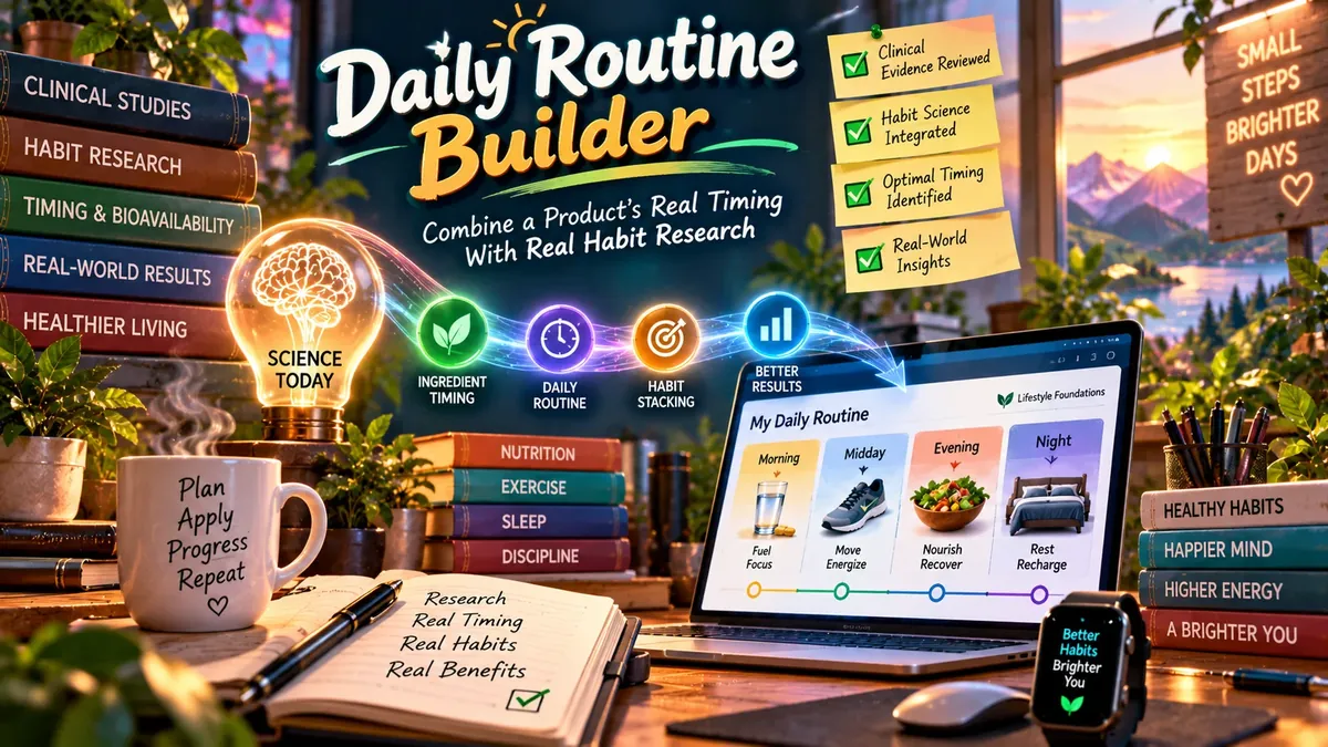 Daily Routine Builder: Combine a Product's Real Timing With Real Habit Research: Build your day