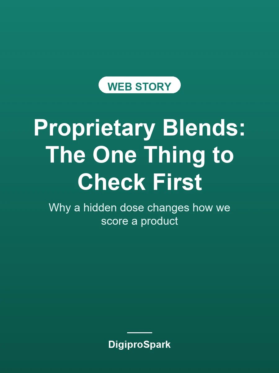 Proprietary Blends: The One Thing to Check First