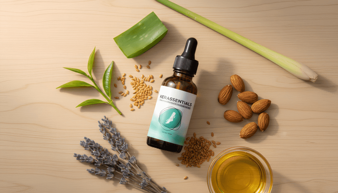 8 Kerassentials Nail Oil Ingredients and Results Review 2026 — plant-based antifungal toenail treatment oil with natural ingredients