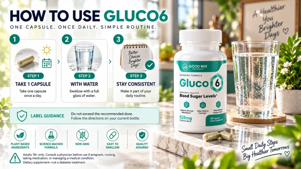 Gluco6 — How to Use / Dosage