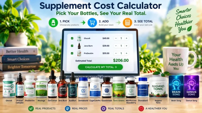 Supplement Cost Calculator: Pick Your Bottles, See Your Real Total