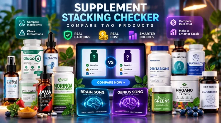 Supplement Stacking Checker: Compare Two Products’ Real Cautions and Cost