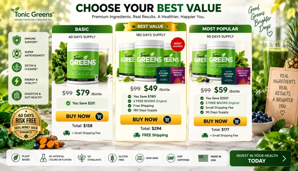 TonicGreens — Pricing & Bundles